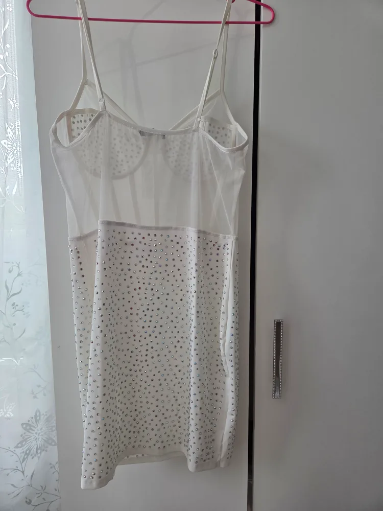 Black & white Rhinestone Mini Dress image indicator(7)