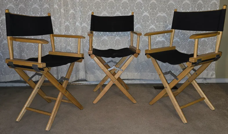 Three Wooden Director's Chairs $100 each thumbnail