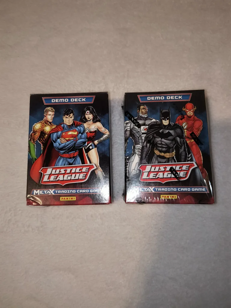 Justice League Demo Decks - 2 Boxes - Metax Panini Cards thumbnail