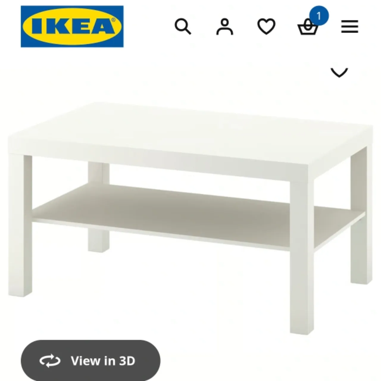 IKEA LACK Coffee Table - White thumbnail