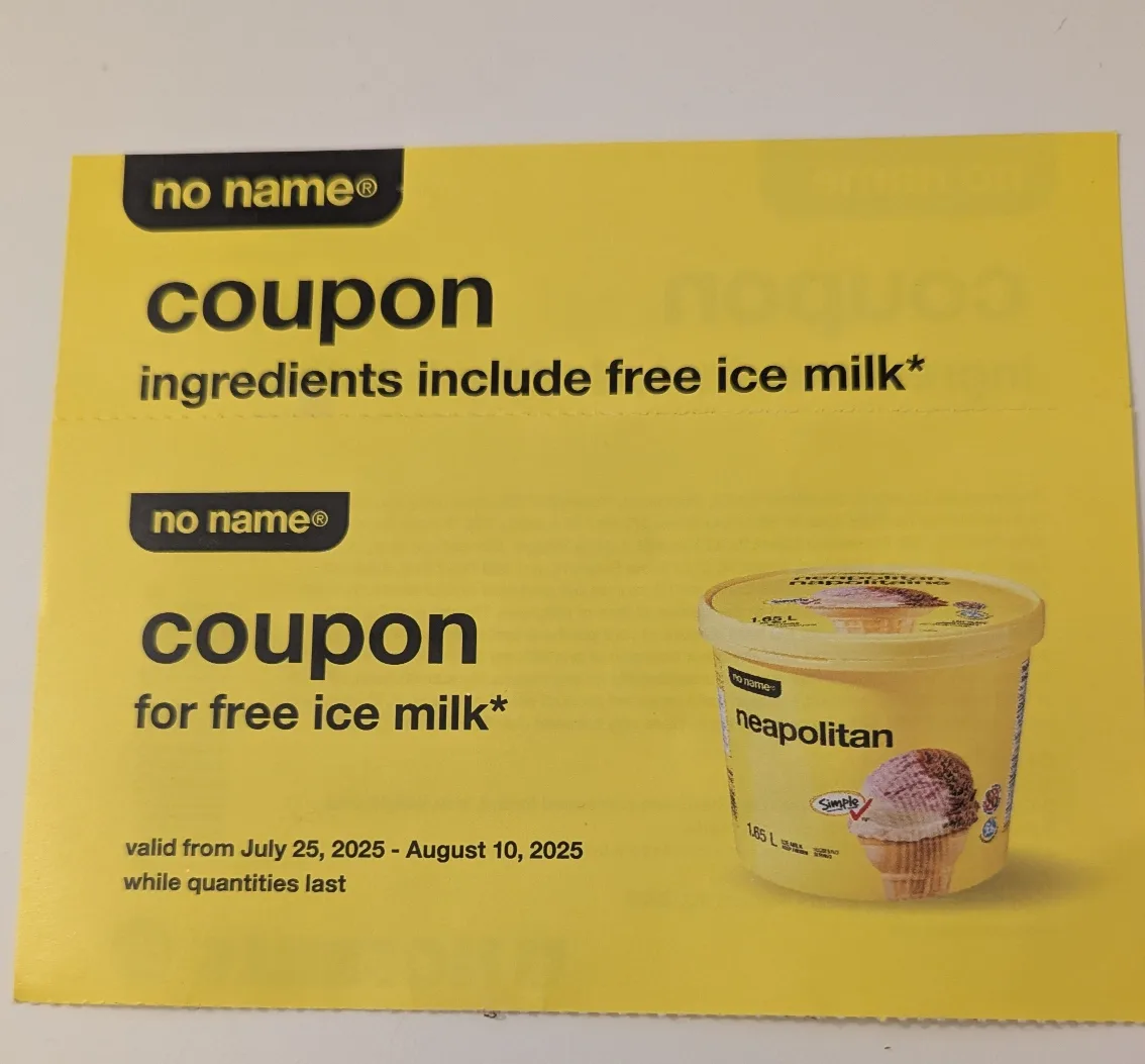 No Name Free Ice Milk Coupon thumbnail