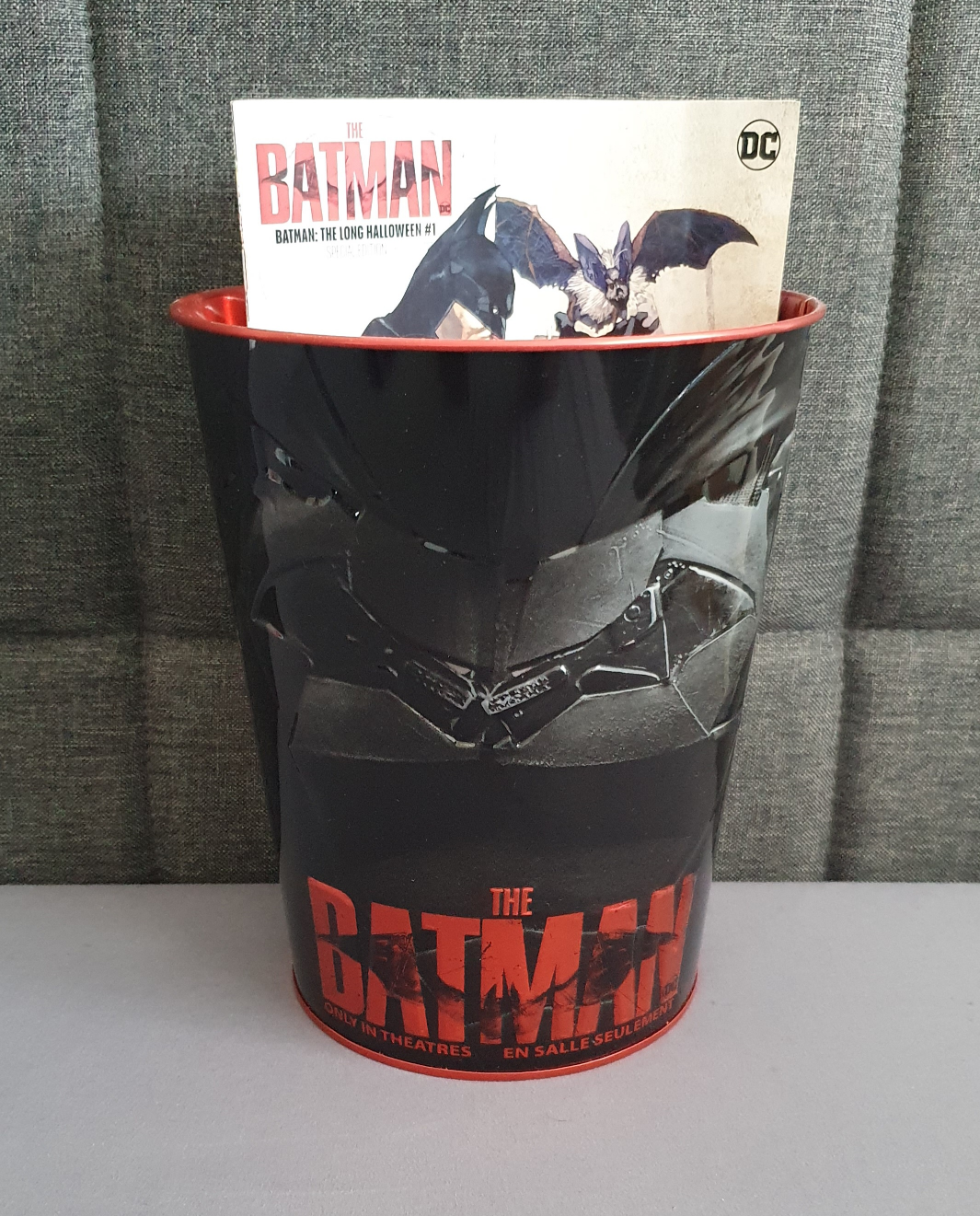 *New* The Batman 2022 Metal Popcorn Bucket With Free Comic