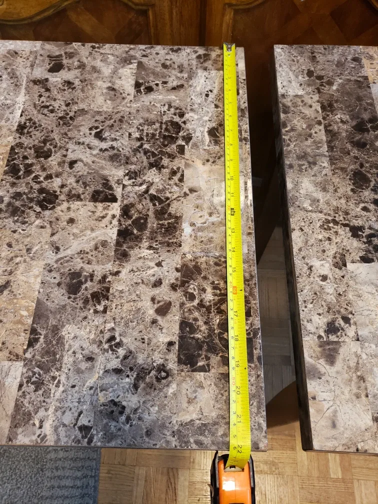Set of 2 Side Tables with Faux Marble Top image indicator(4)