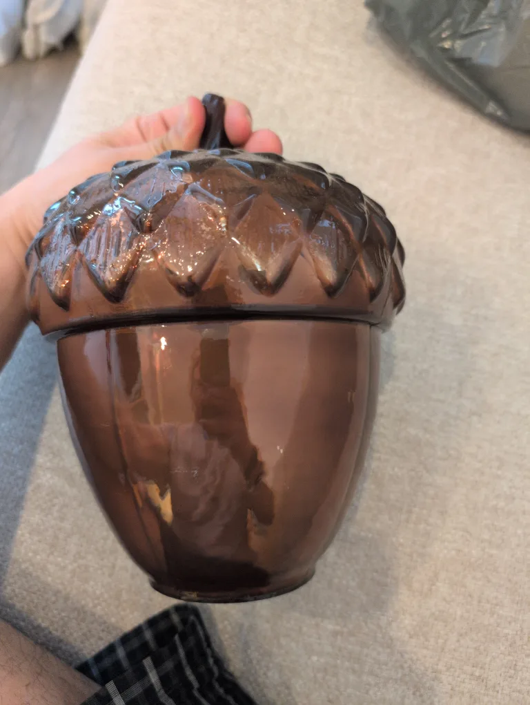 Acorn Shaped Jar with Lid thumbnail