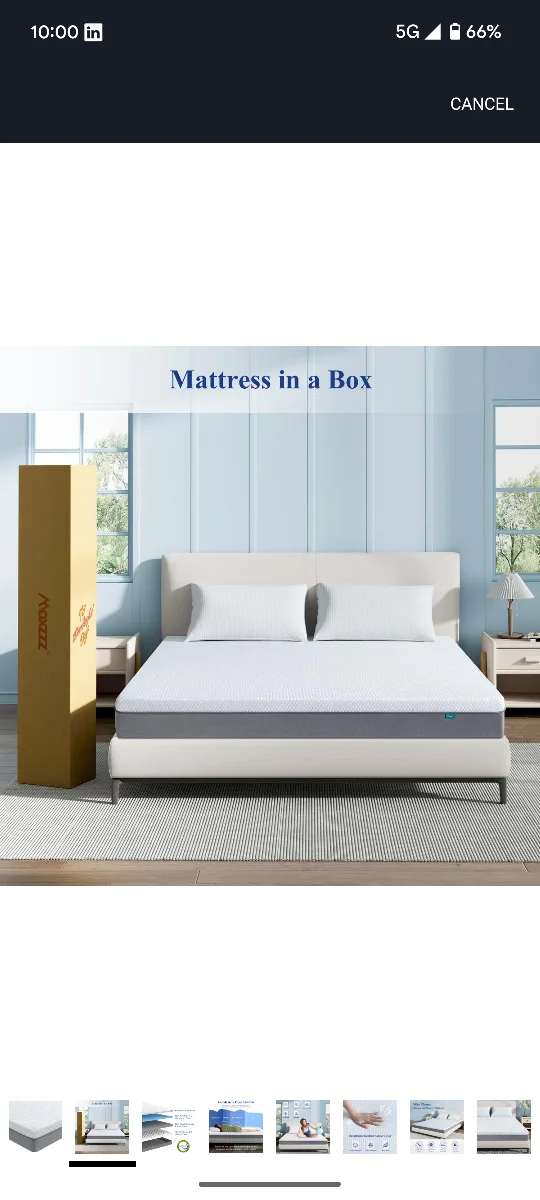 Gel Memory Foam Mattress - Twin 6 Inches thumbnail