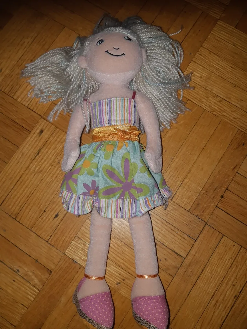 Cute Plush Doll with Floral Dress 🇨🇦 thumbnail