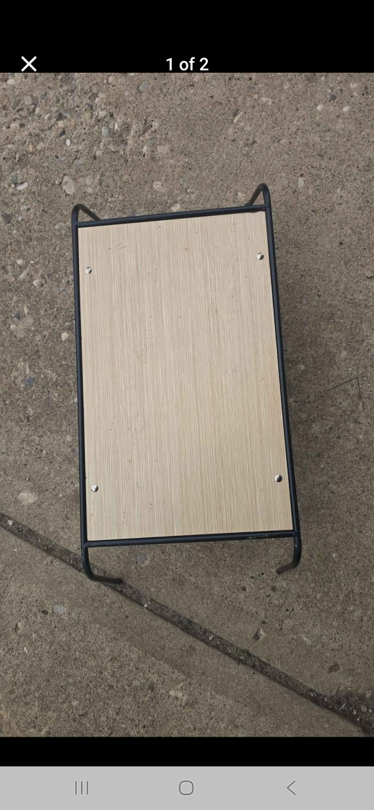 Small Side Table with Metal Frame