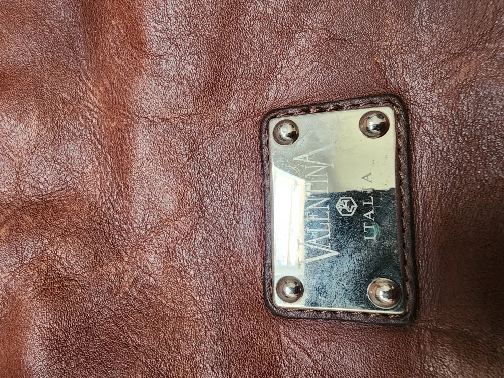 Valentina Italia Brown Leather Tote Bag thumbnail