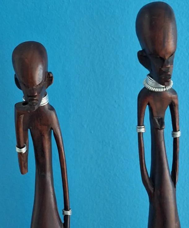 Pair of Vintage African Wood Carvings thumbnail