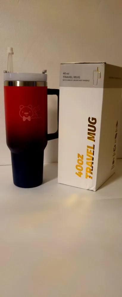 40oz Travel Mug with Handle - Red/Blue & Aqua/Pink image indicator(2)