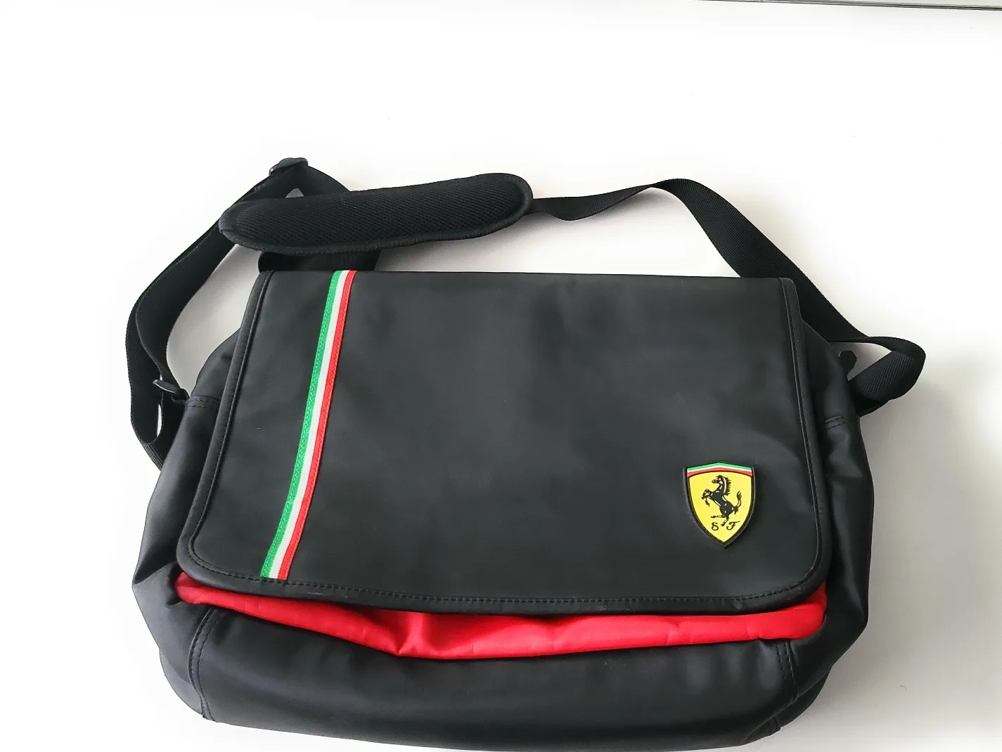 Ferrari Black Messenger Bag thumbnail
