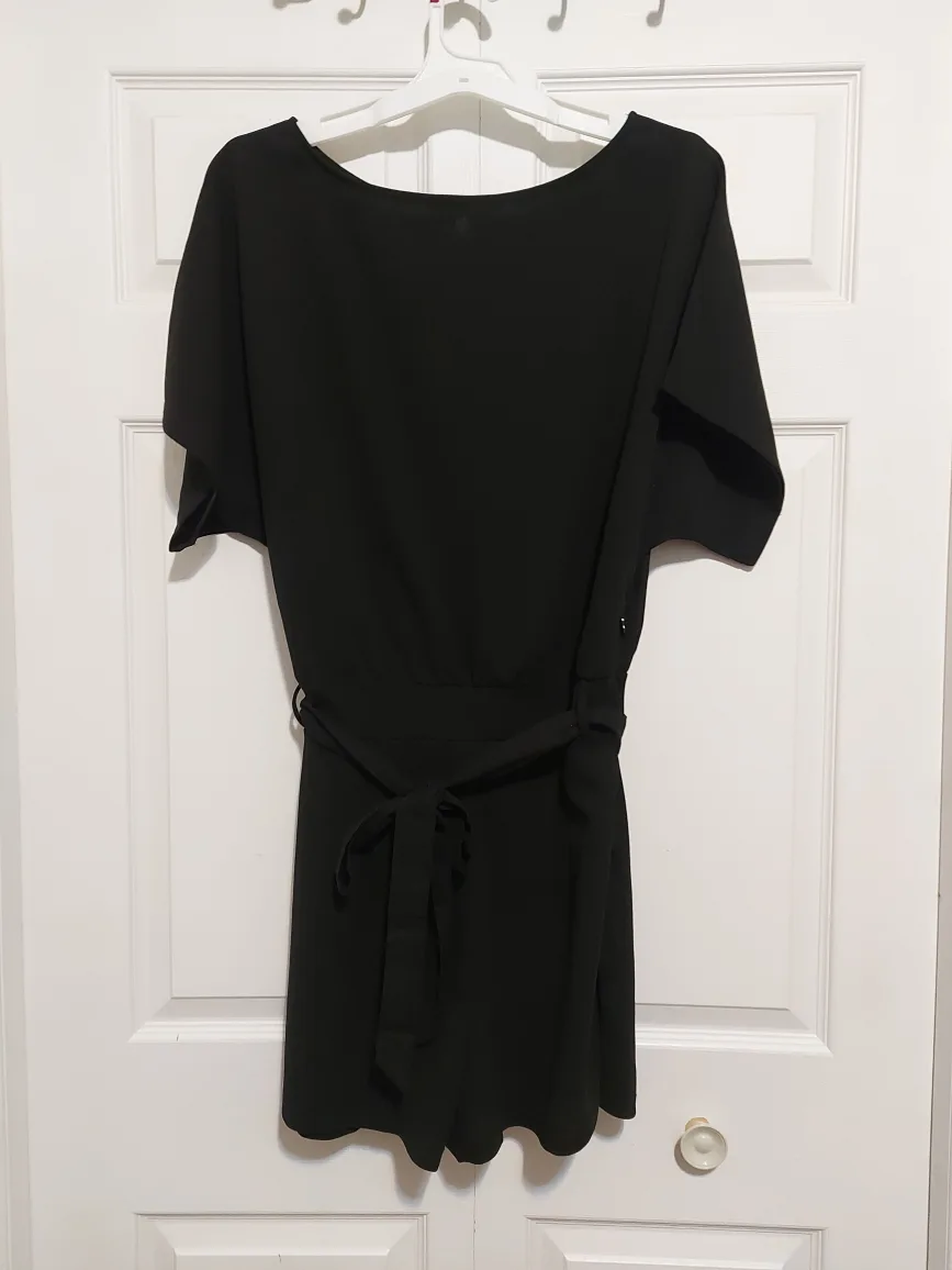 Black Romper with Belt thumbnail