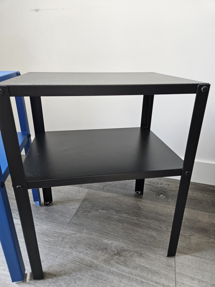 2 metal side tables with shelf - photo 2