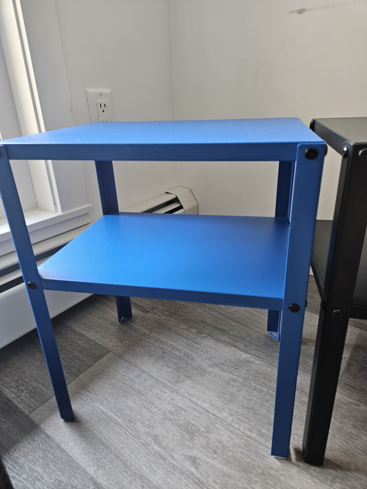2 metal side tables with shelf - photo 3