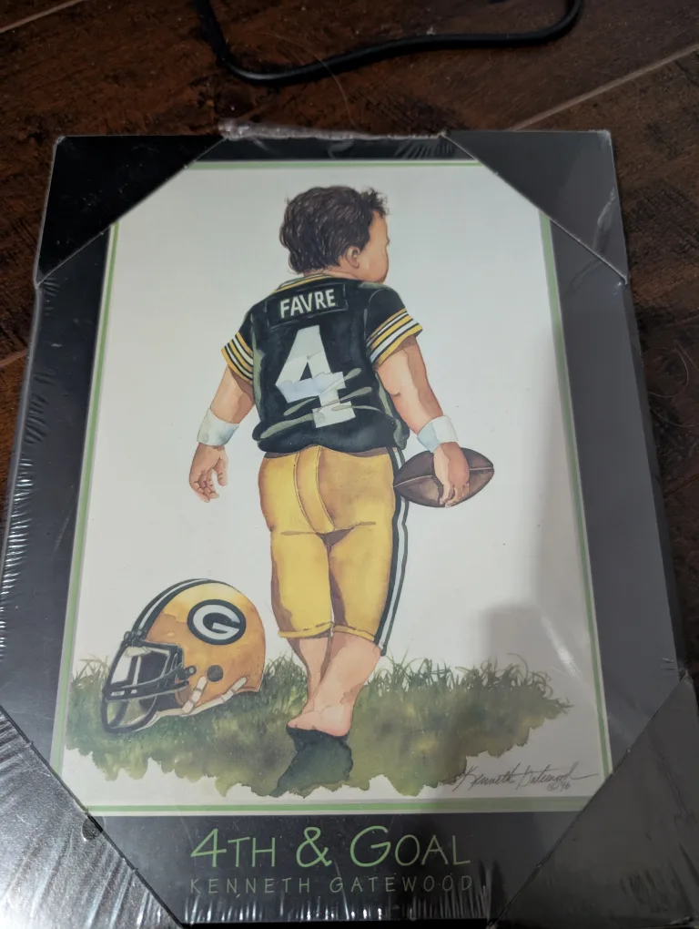 Brett Favre 4th & Goal Framed Print thumbnail