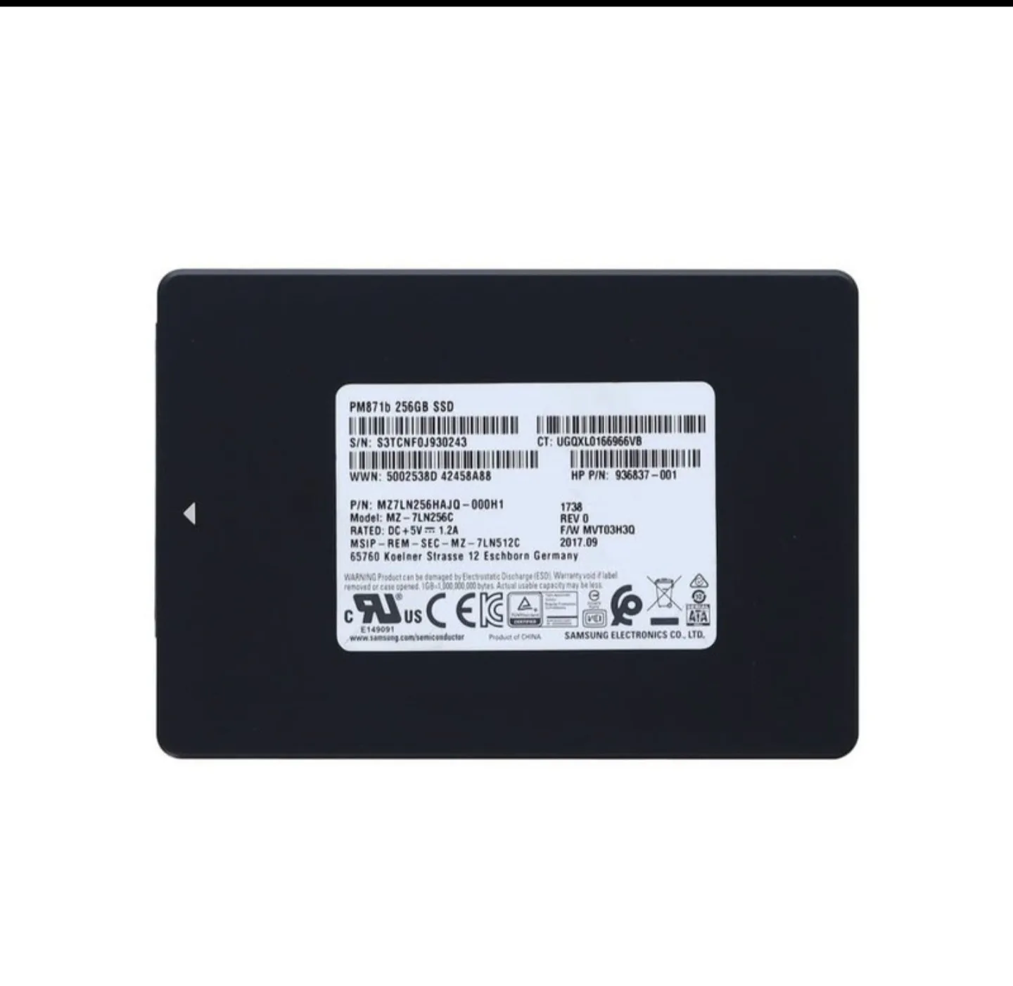 Samsung 256GB 2.5" SSD – Includes SATA Cable, Plug & Play thumbnail