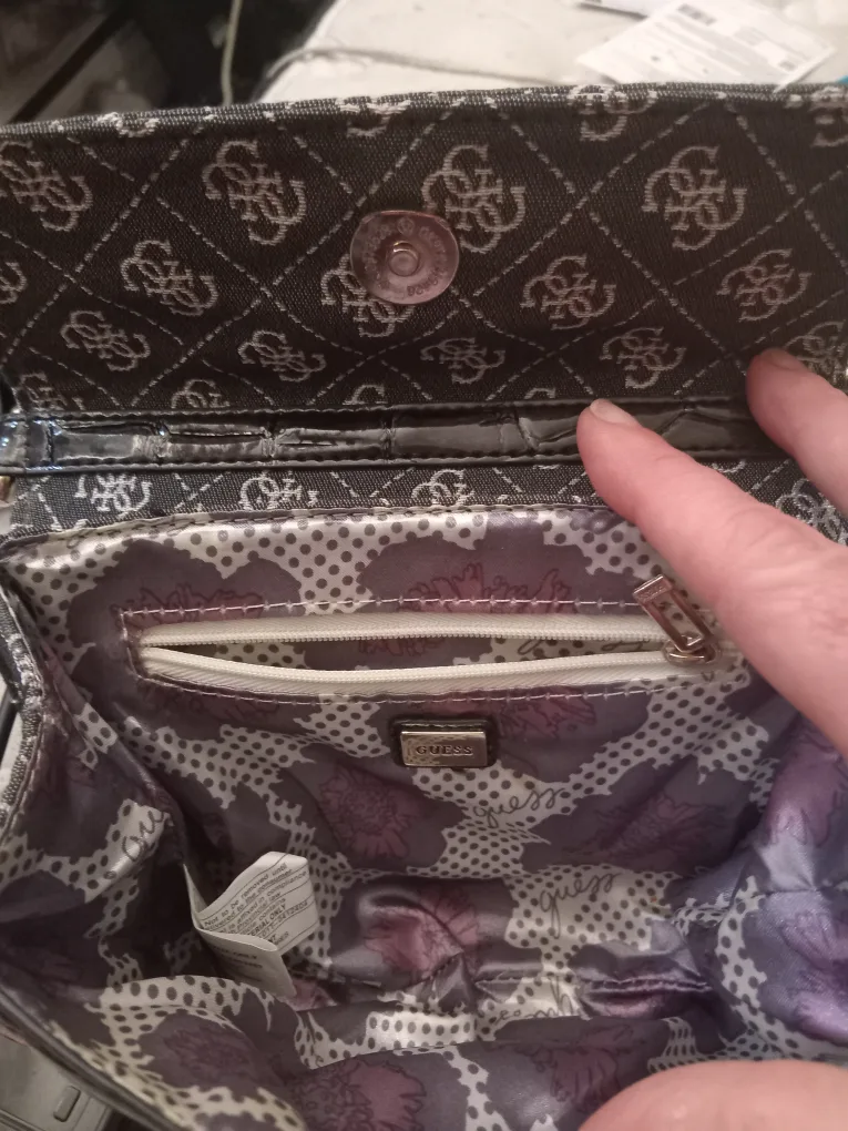 Guess Grey Patterned Crossbody Bag image indicator(2)