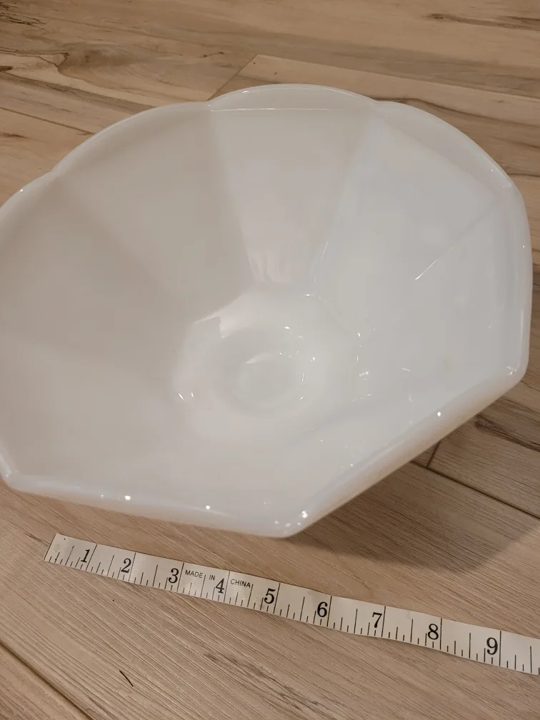 Vintage Milk Glass Compote Bowl with Grape Design image indicator(5)