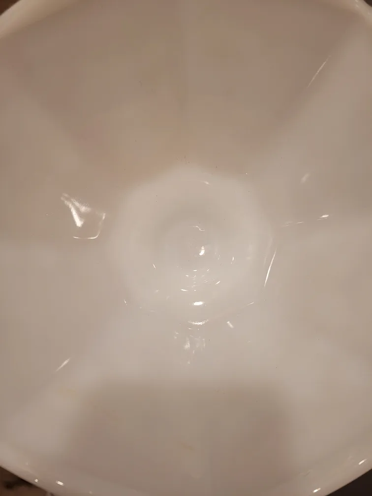 Vintage Milk Glass Compote Bowl with Grape Design image indicator(10)