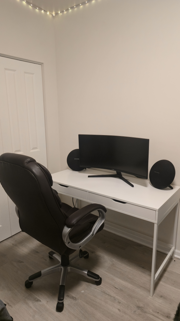 IKEA Alex Desk, White and Chair - photo 3
