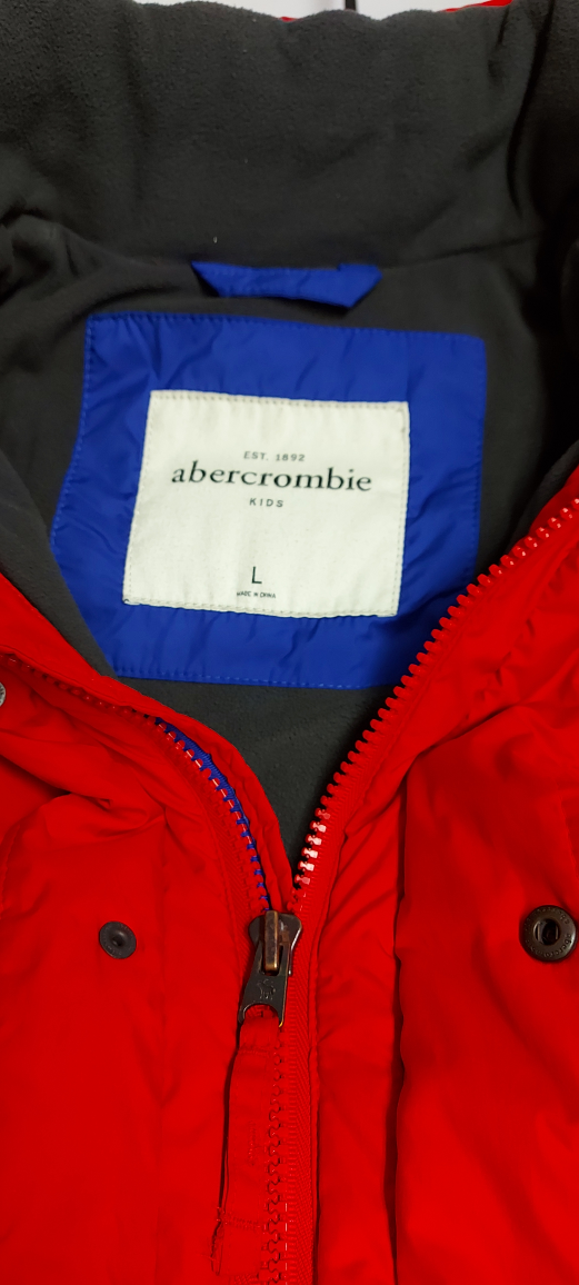 Abercrombie Kids Red Puffer Jacket - Size L - photo 5