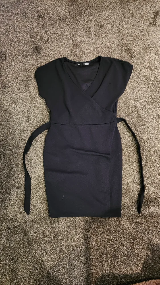 Rebel Sugar Black Wrap Dress - Size M thumbnail