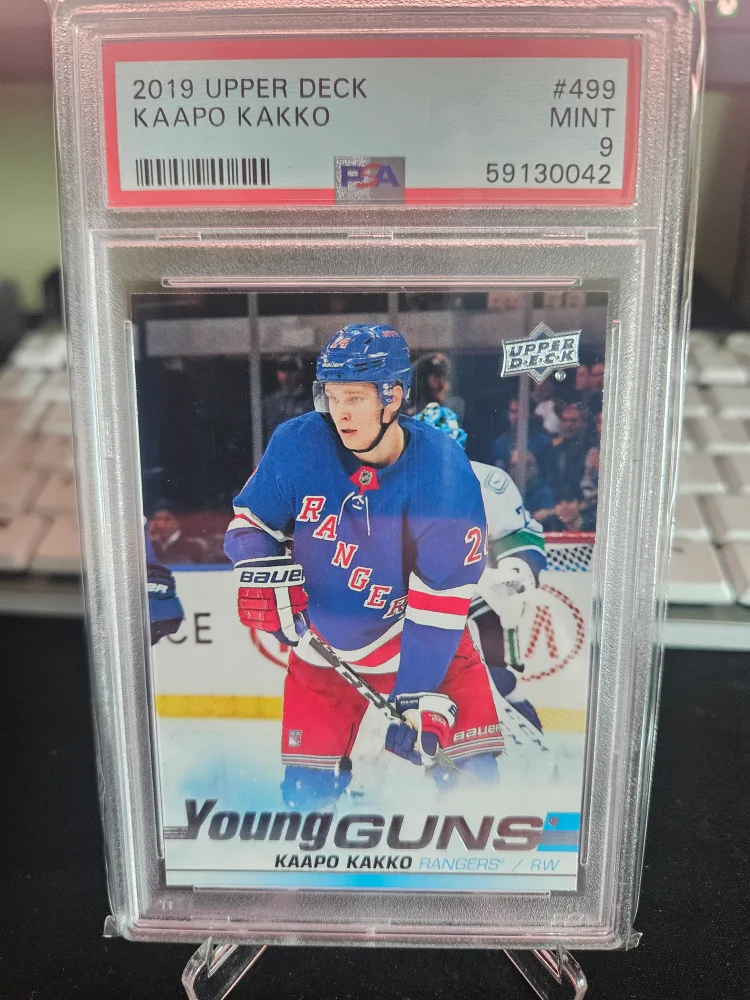 2019 Upper Deck Kaapo Kakko Young Guns PSA 9 Mint thumbnail