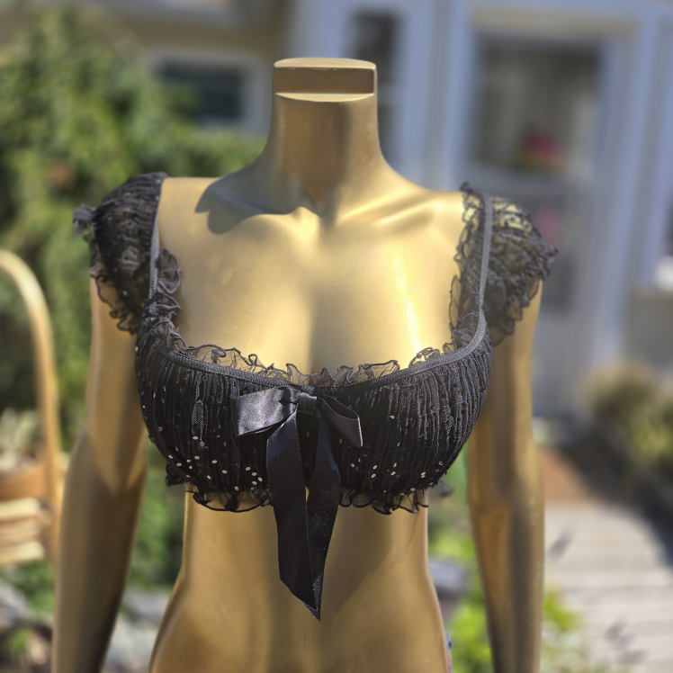 Vintage La Senza Black Lingerie Top - Size L/G - photo 2