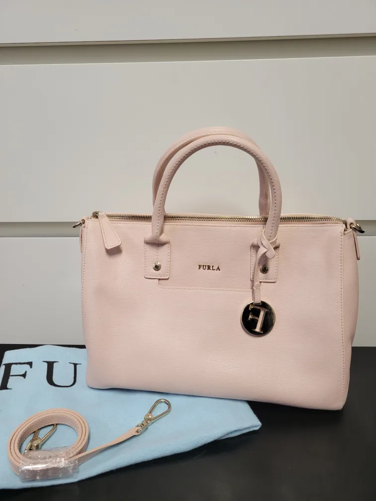 Furla Pink Leather Handbag thumbnail