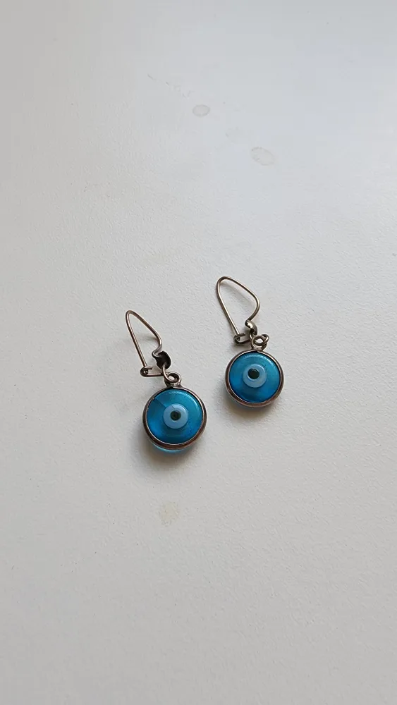 Evil Eye Earrings - Blue thumbnail