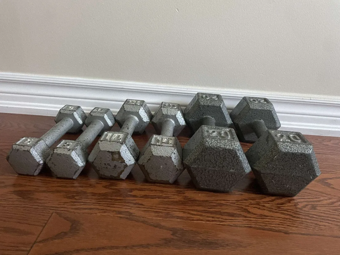 Dumbbell Set - 5, 10, 15, 20 lbs thumbnail