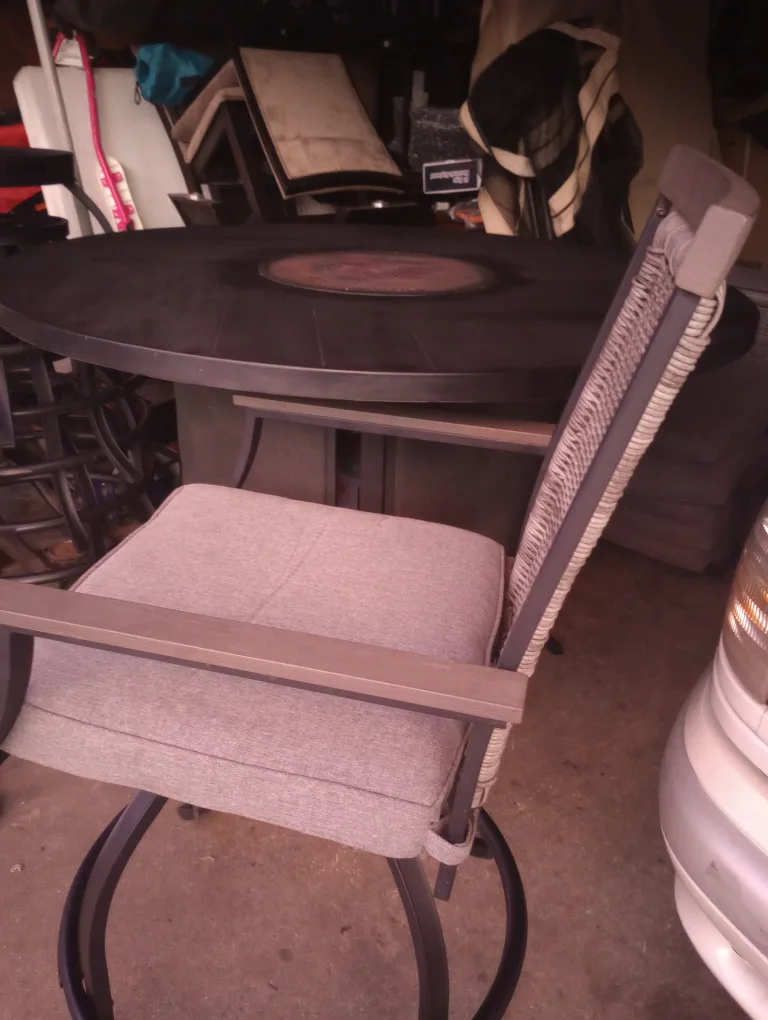 Outdoor Dining Table with Fire Pit & 6 Chairs image indicator(8)