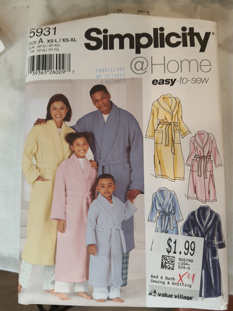 Simplicity @Home Sewing Pattern 5931