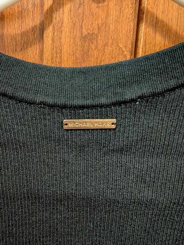 Michael Kors Black knit Tank Top. Size S image indicator(3)