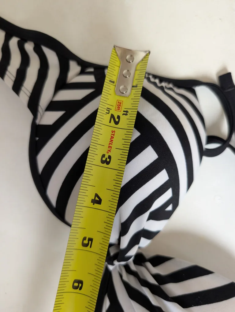 Catalina Black & White  Striped Bikini Top image indicator(7)