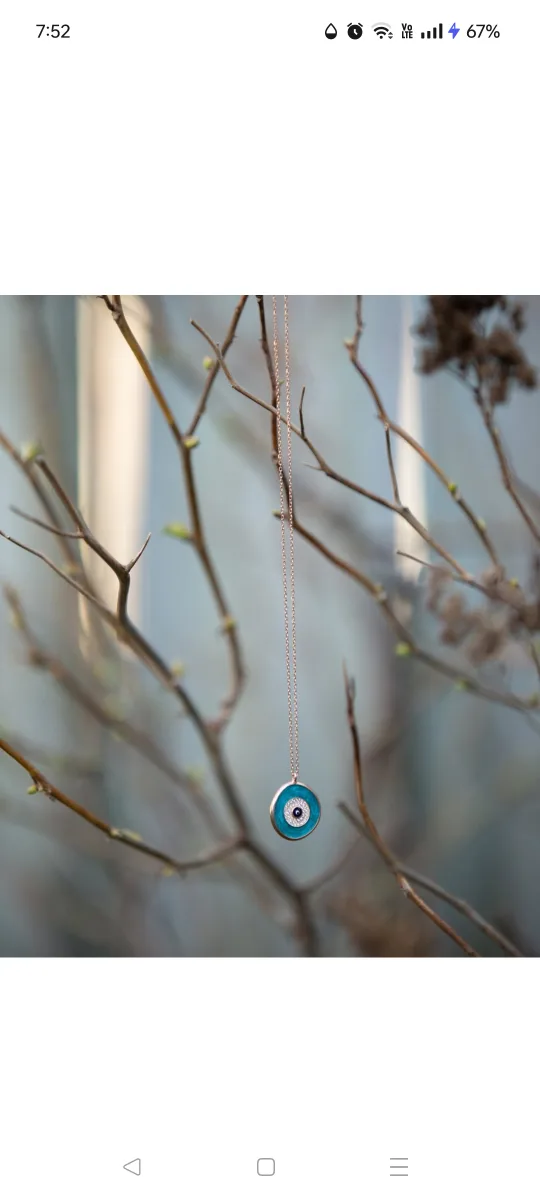 Fairoz Necklace - Turquoise & Rose Gold image indicator(2)