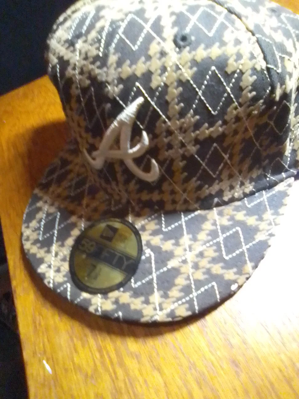 Vintage New Era Atlanta  Fitted Hat Size 7 -1/8 thumbnail