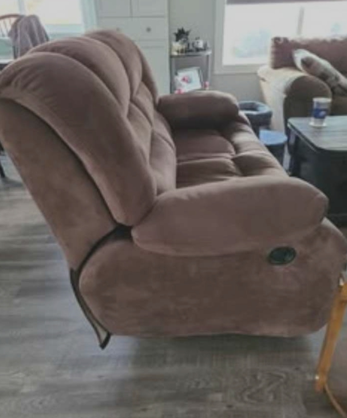 Brown Reclining Loveseat - photo 4
