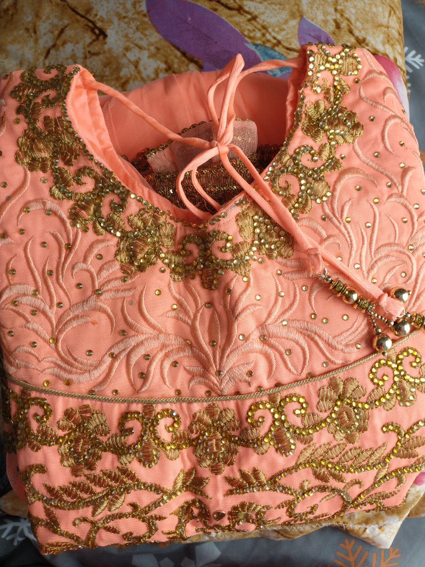 Peach Anarkali Dress set