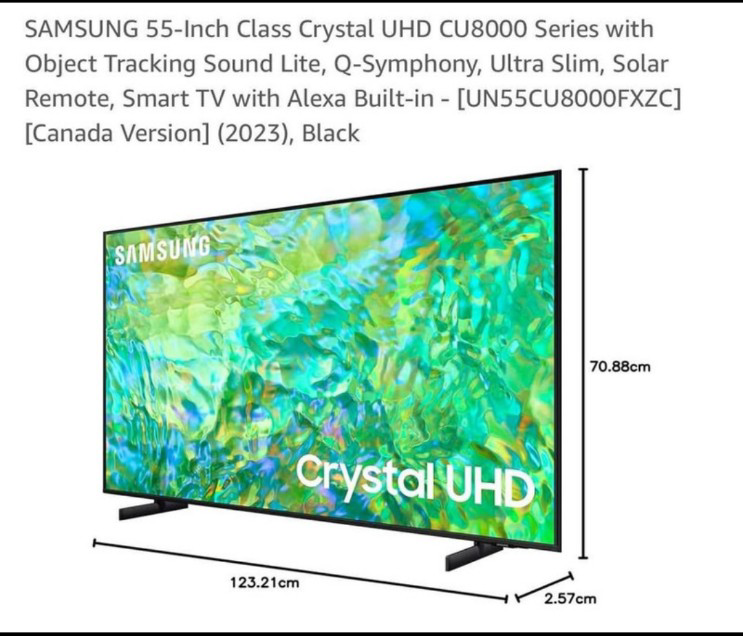 Samsung 55" Class Crystal UHD CU8000 Series Smart TV - photo 2