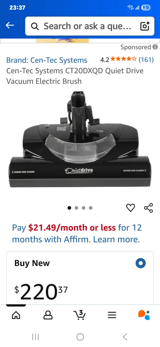 CT20QD Quiet Drive Central Vacuum Brush image indicator(6)