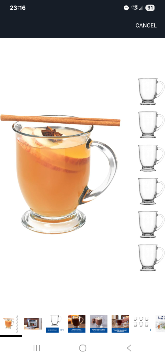 Anchor Hocking 16 oz Cafe Mug - 6 Piece Set - photo 2