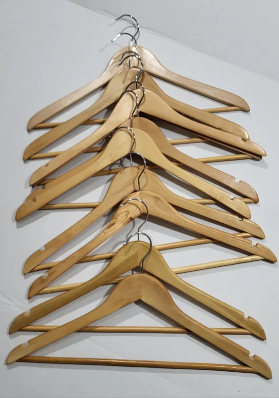 Wooden Clothes Hangers, 17.5", 10pcs thumbnail