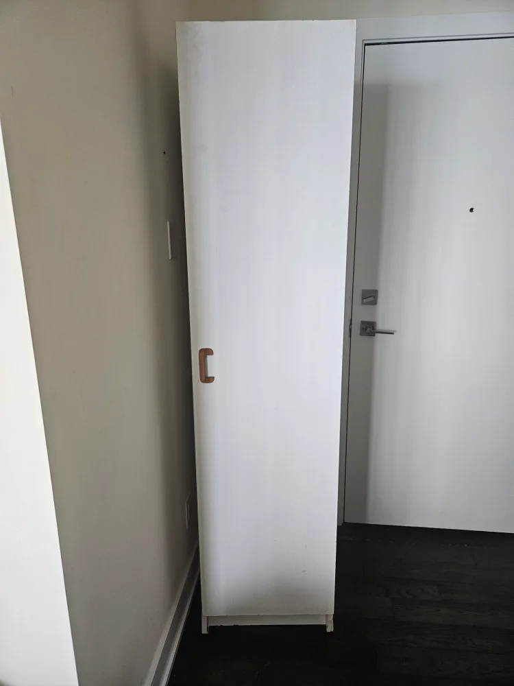 White Wardrobe Cabinet with Shelves thumbnail