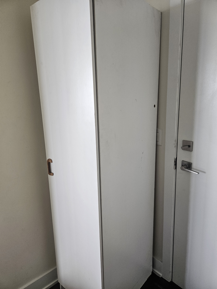 White Wardrobe Cabinet with Shelves - photo 3
