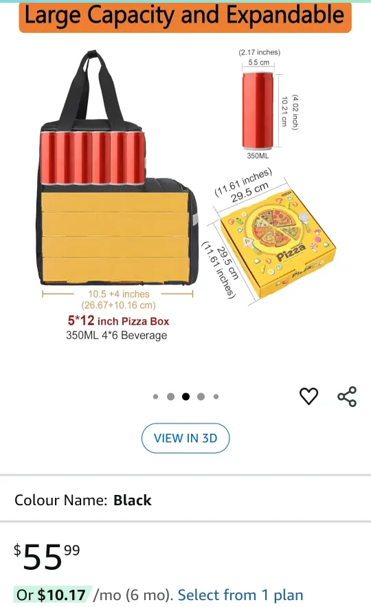 Taygeer Insulated Food Delivery Bag - Black image indicator(4)