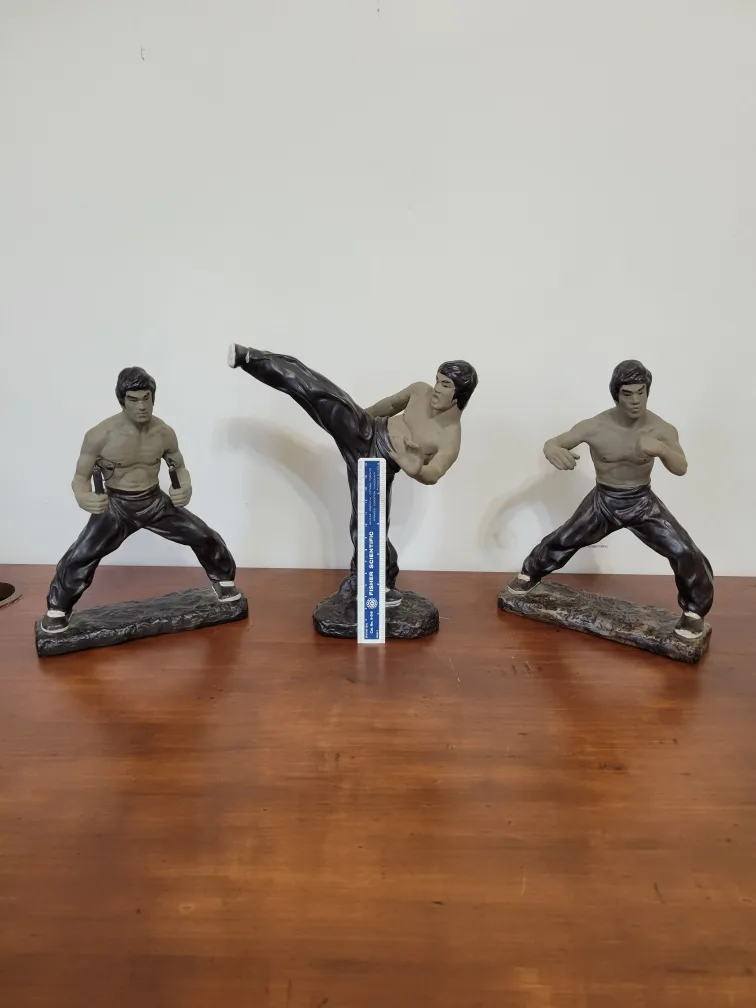 Bruce Lee Statue Figurine Set of 3 thumbnail