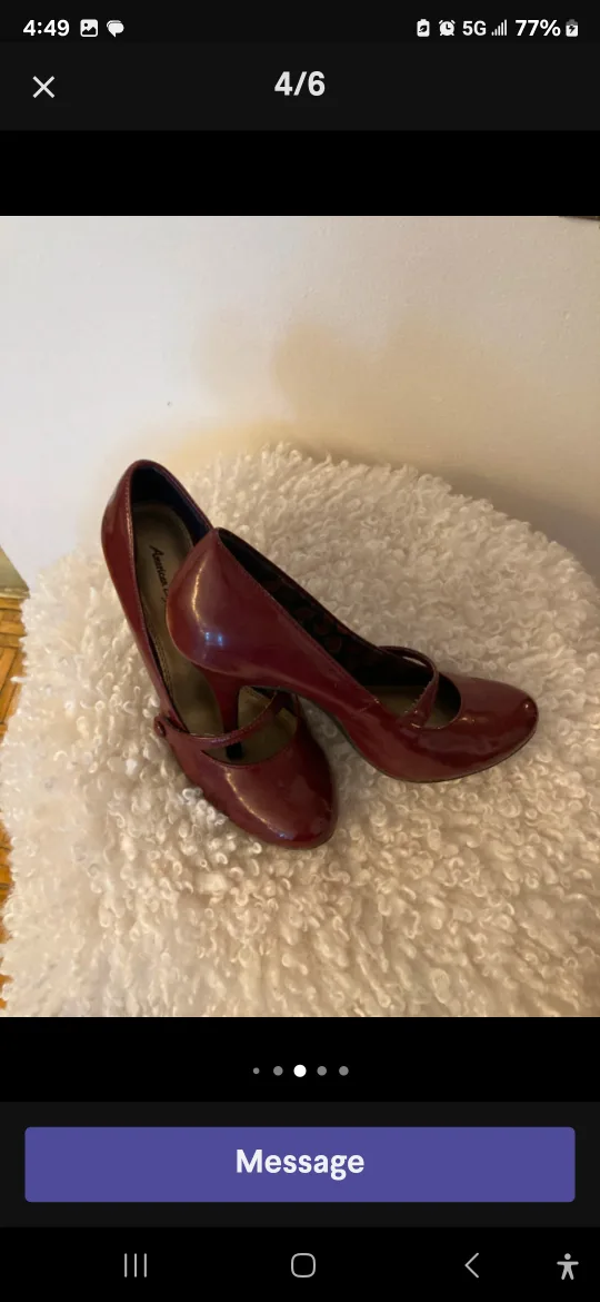 American Eagle Burgundy Heels - Size 8 image indicator(2)
