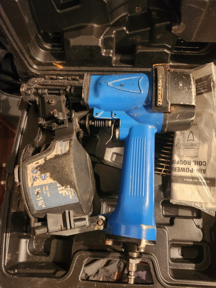Mastercraft Air-Powered Coil Roofing Nailer