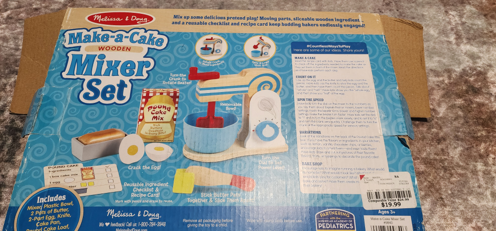 Melissa & Doug Wooden Make-a-Cake Mixer Set